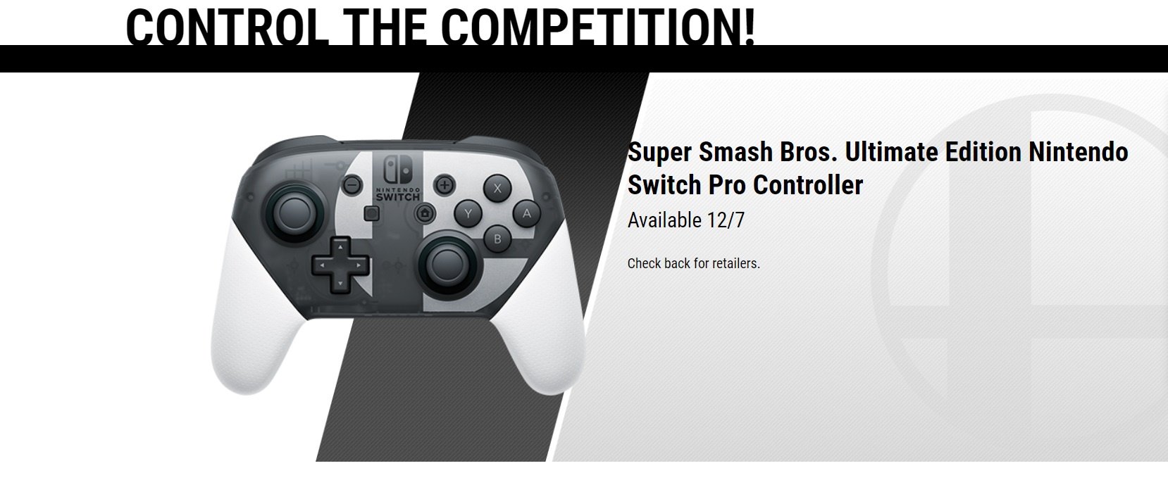 NIntendo Switch Pro контроллер в стиле Super Smash Bros.